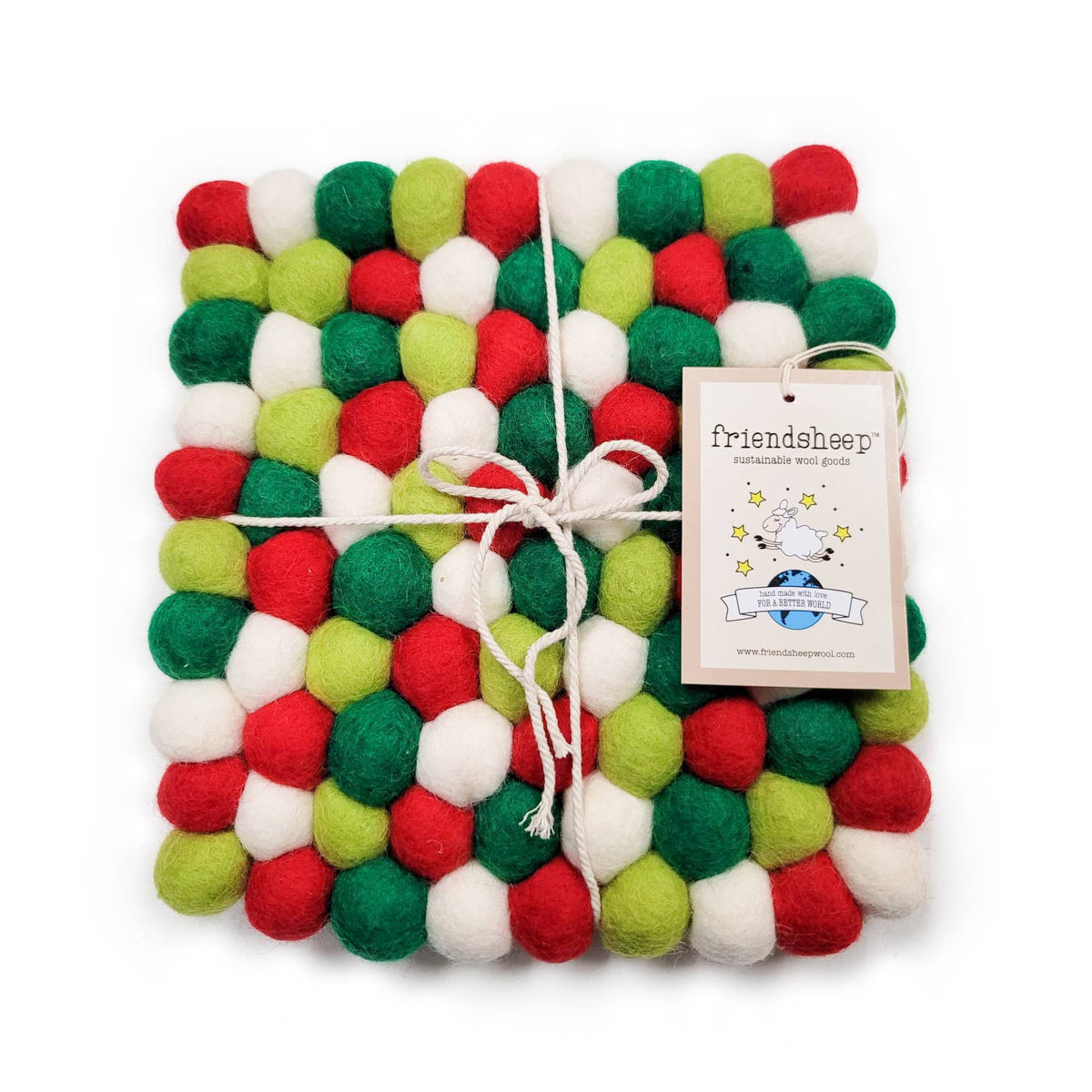 Friendsheep - North Pole Eco Coasters and Trivets