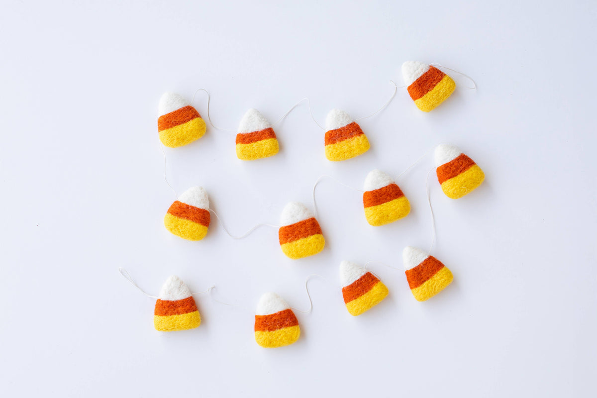 Nivas - Candy Corn Garland / Fall Home Decor / Halloween Decor