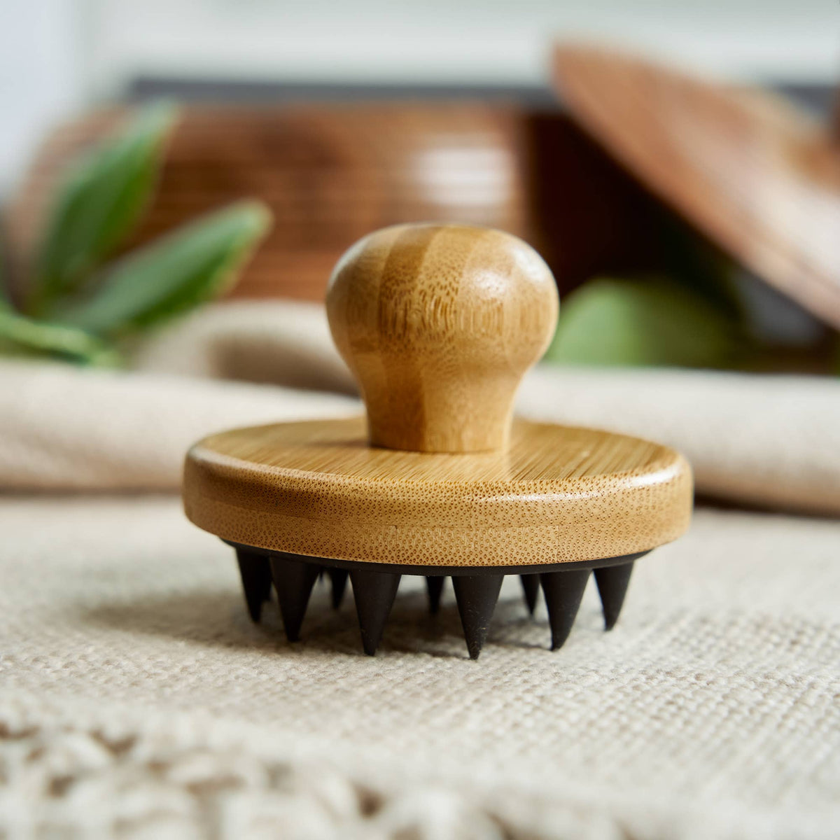 Bamboo + Silicone Scalp & Body Massager