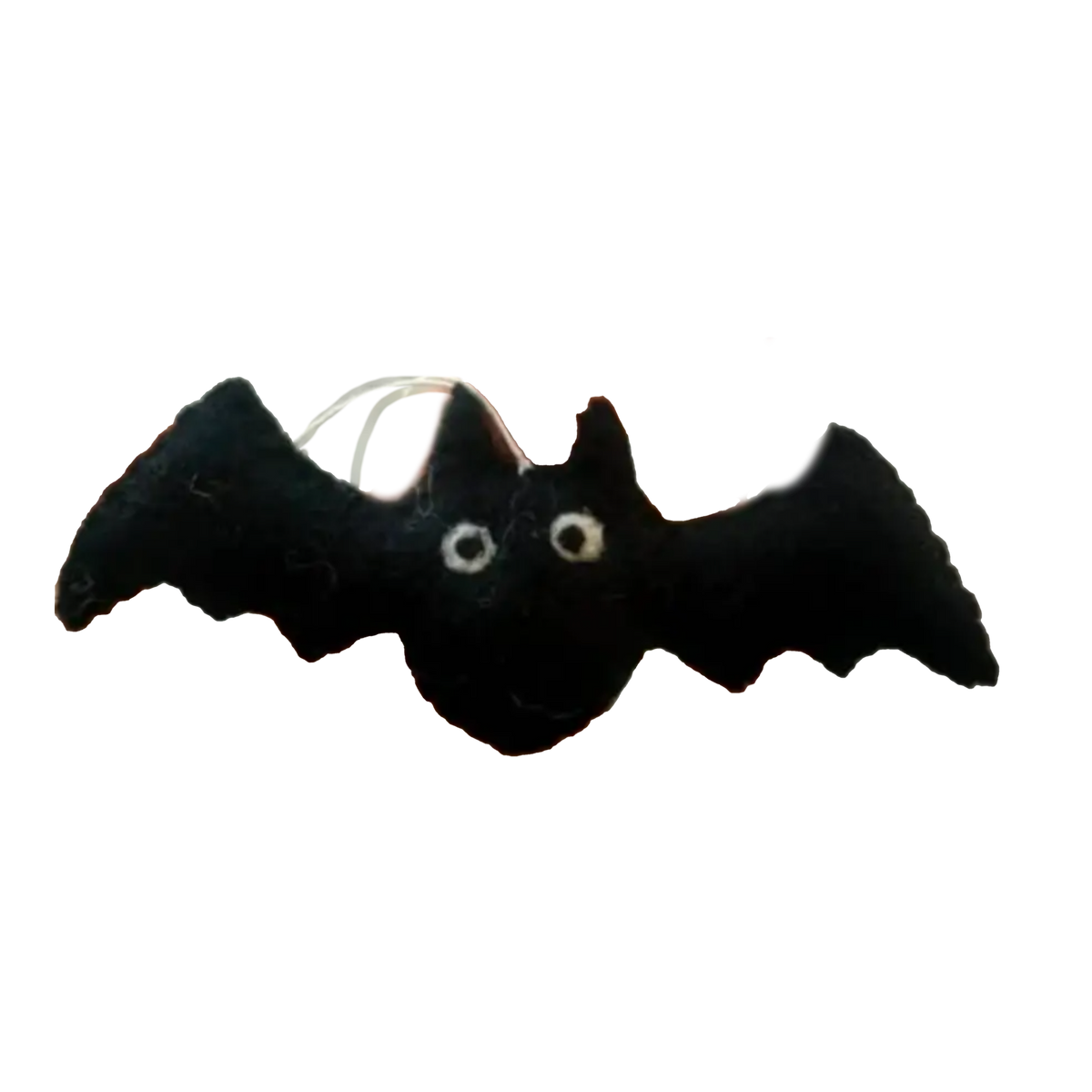 The Winding Road - Ornament - Halloween Decor - Bat — black felt bat Halloween hanging ornament