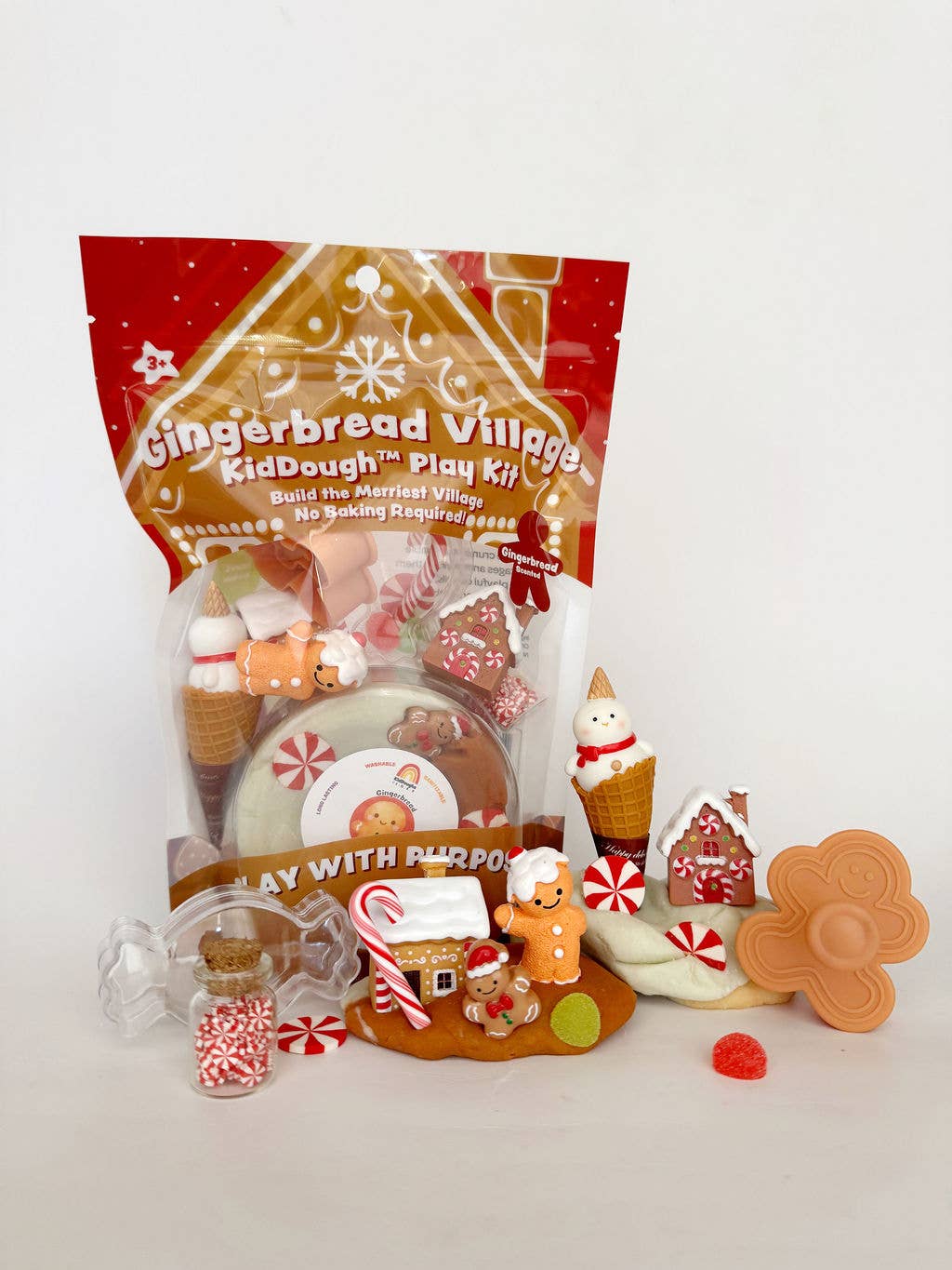 Earth Grown KidDoughs (KidDoughs by EGKD) - Gingerbread Village KidDough Play Kit — alternate product image, view 5