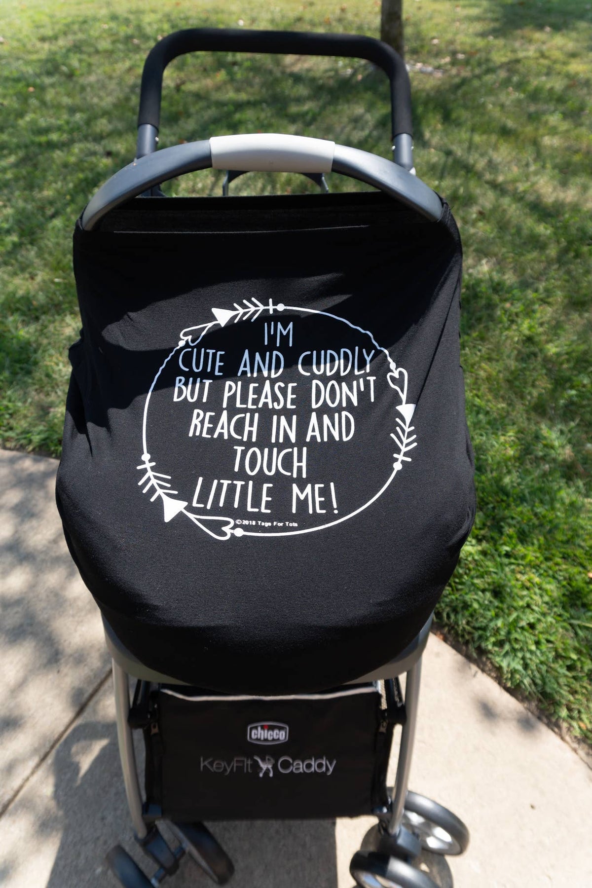 Three Little Tots - Black Car Seat Cover — alternate product image, view 4
