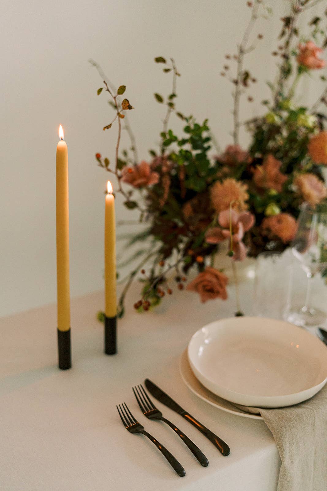 Mo&Co Home - Natural Gold | Dipped Beeswax Taper Candles | All Natural