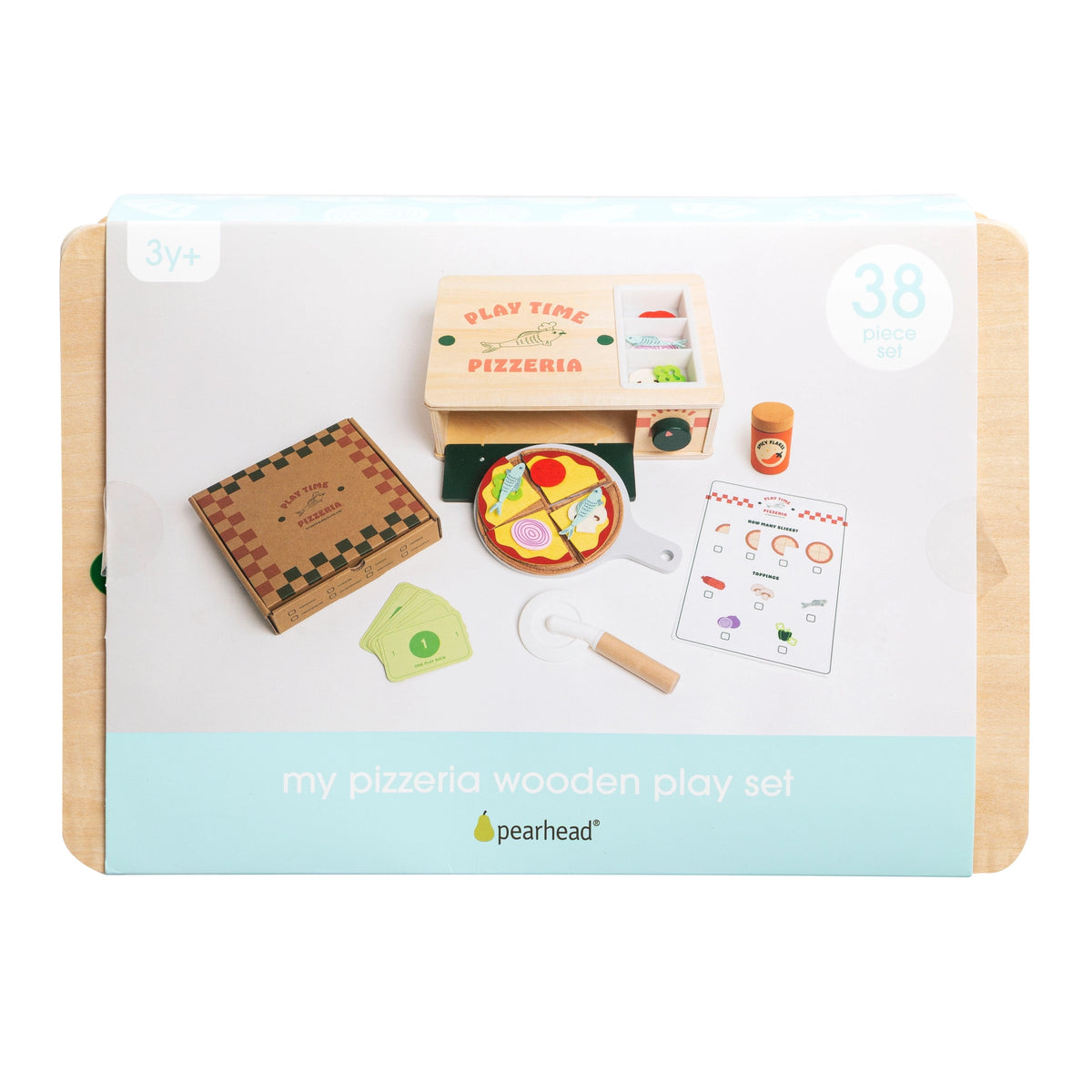 Wooden Pizza Oven Set - Pretend Play Kitchen Toy Ages 3+