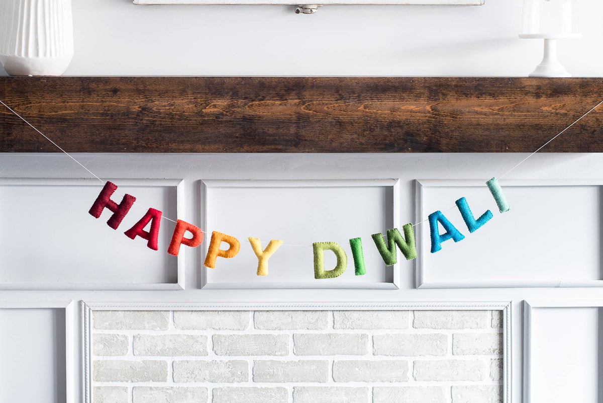 Nivas - (Rainbow) Happy Diwali Banner - Deepavali Party