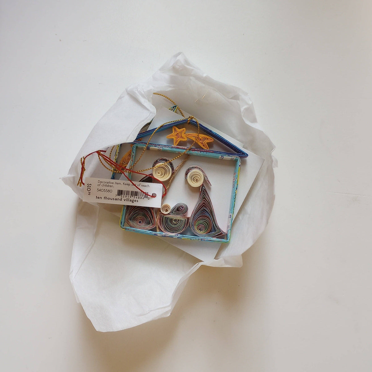 Ten Thousand Villages - Quilled Nativity Ornament