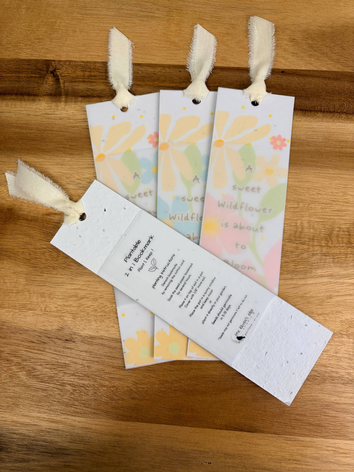 The Raven’s Edge Studio - Plantable Bookmark: 2 in 1 Eco Bookmark, Baby Shower Favor