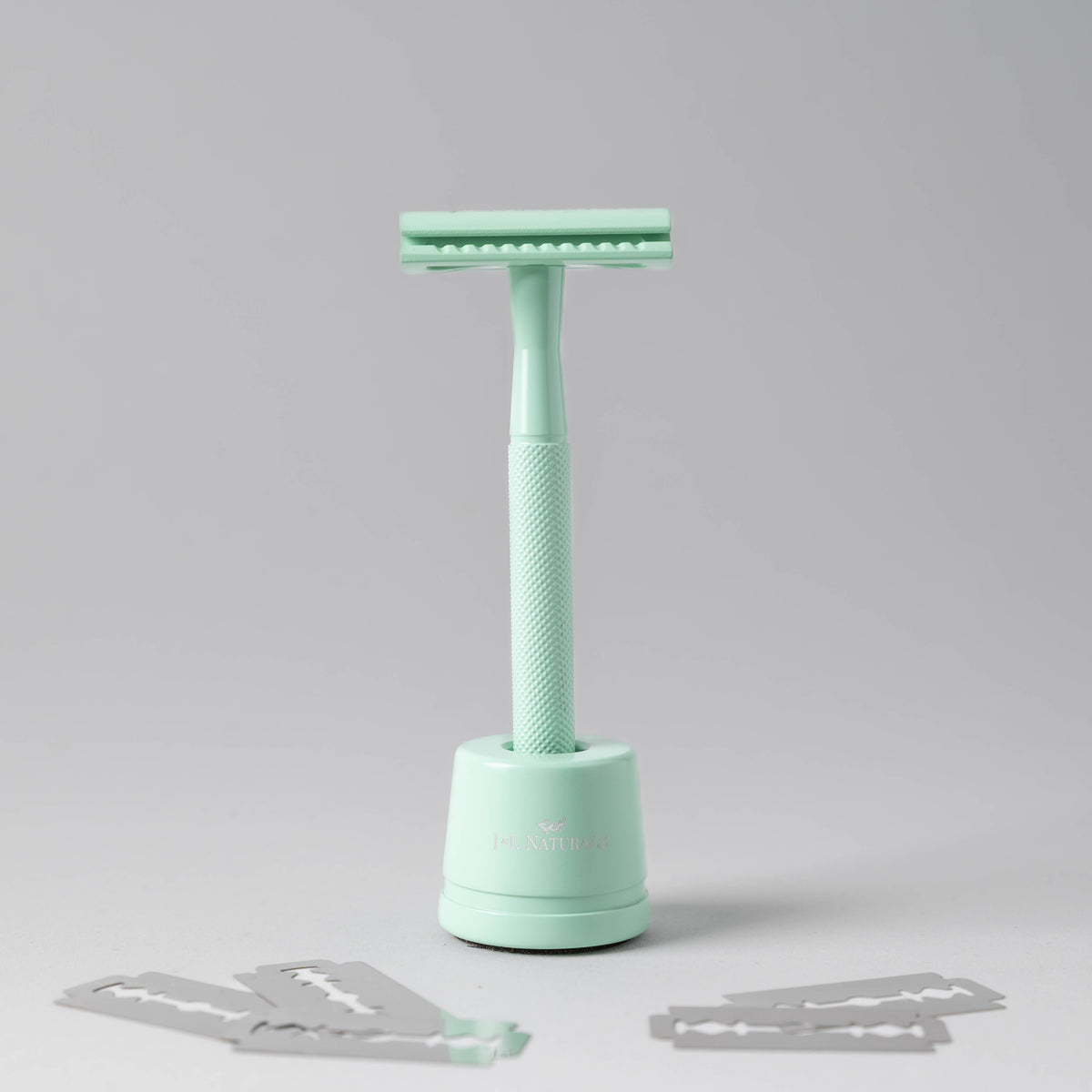 Reusable Safety Razor Set -Razor, Razor Stand, Refill Blades