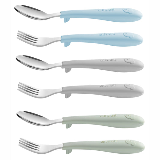 (6pc) Toddler Utensils Set - Stainless Steel (Bears)