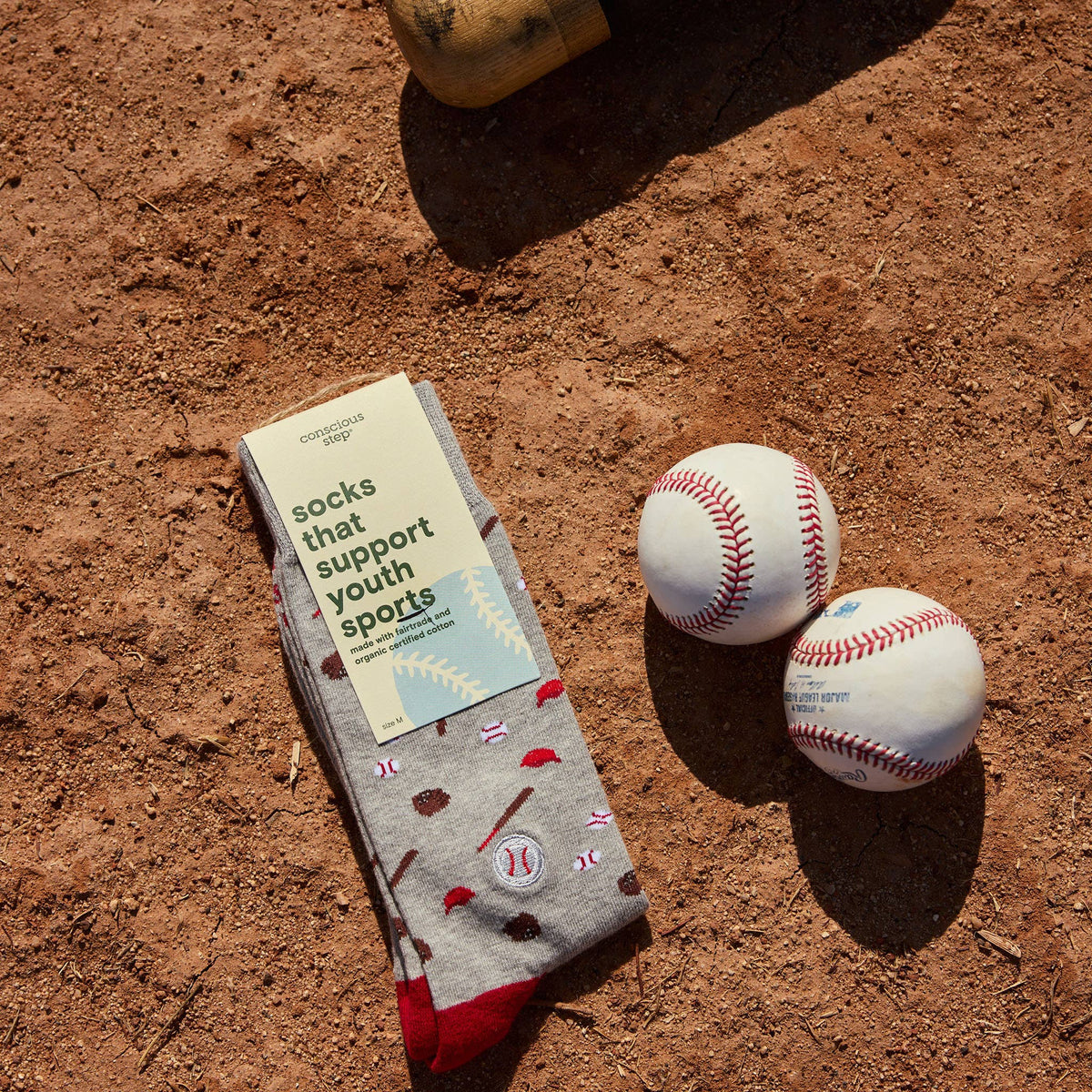 Socks that Support Youth Sports | Gray Baseballs
