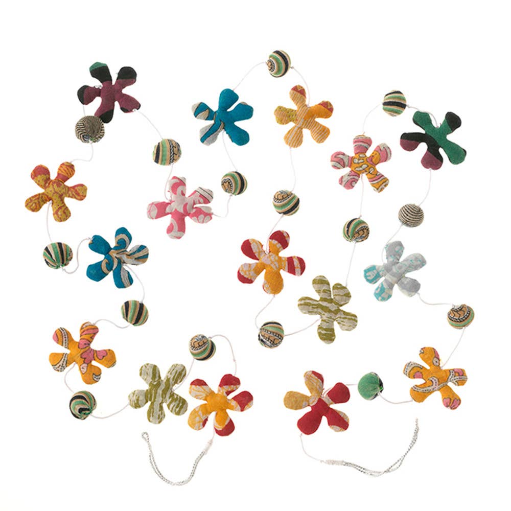 Upcycled Sari Flower Garland