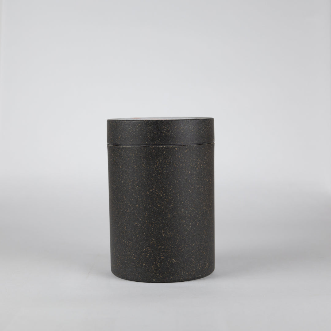 Sustainable Bamboo Small Coffee Canister Carbon Color 24 Oz