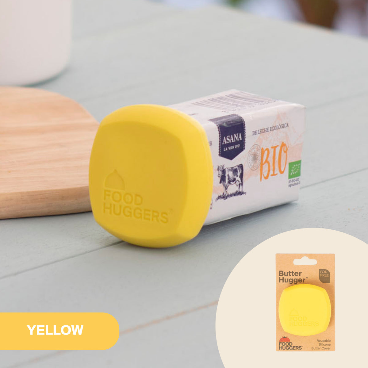 Reusable Silicone Butter Saver – Yellow