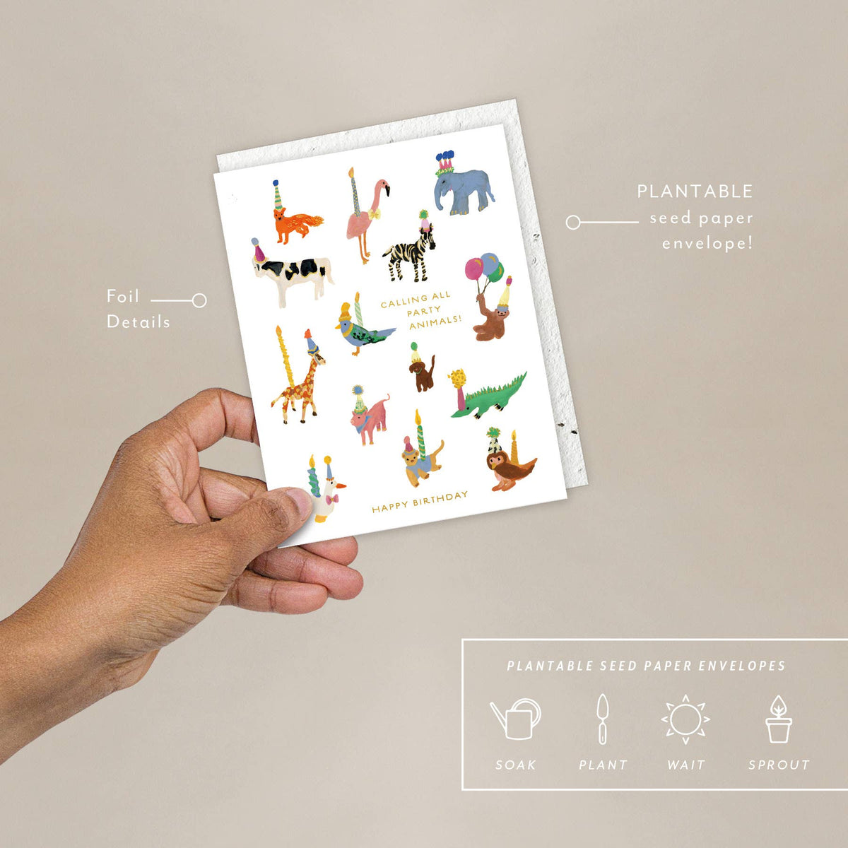 Animal Party - Birthday Card