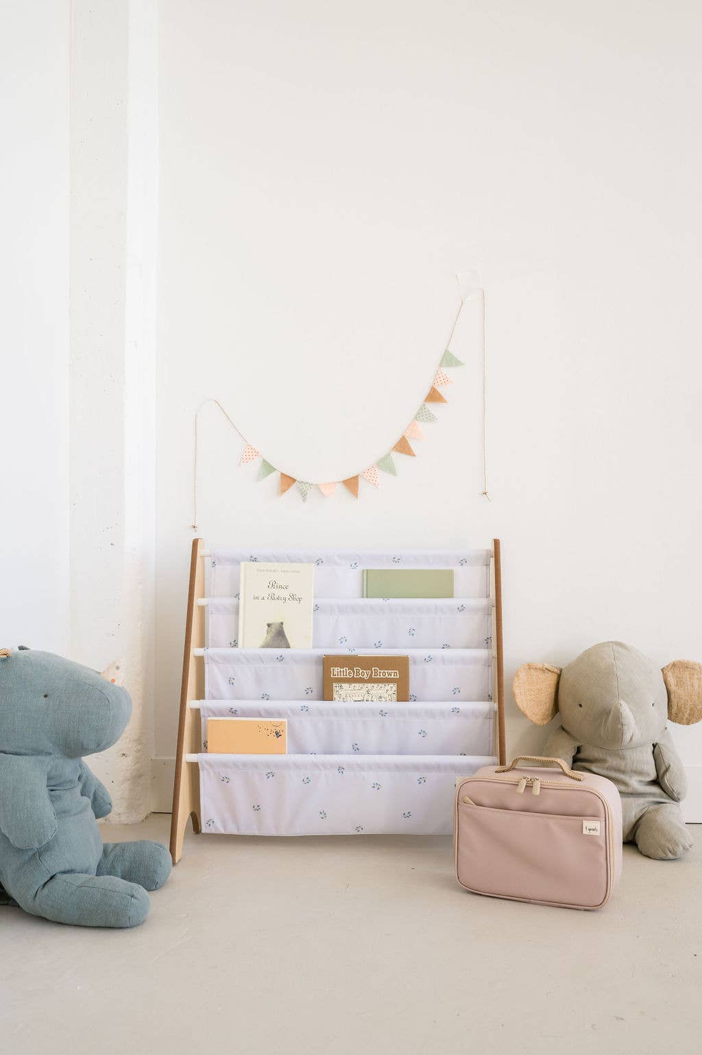 Kids Bookcase/Bookshelf with Recycled Fabric - Blueberry