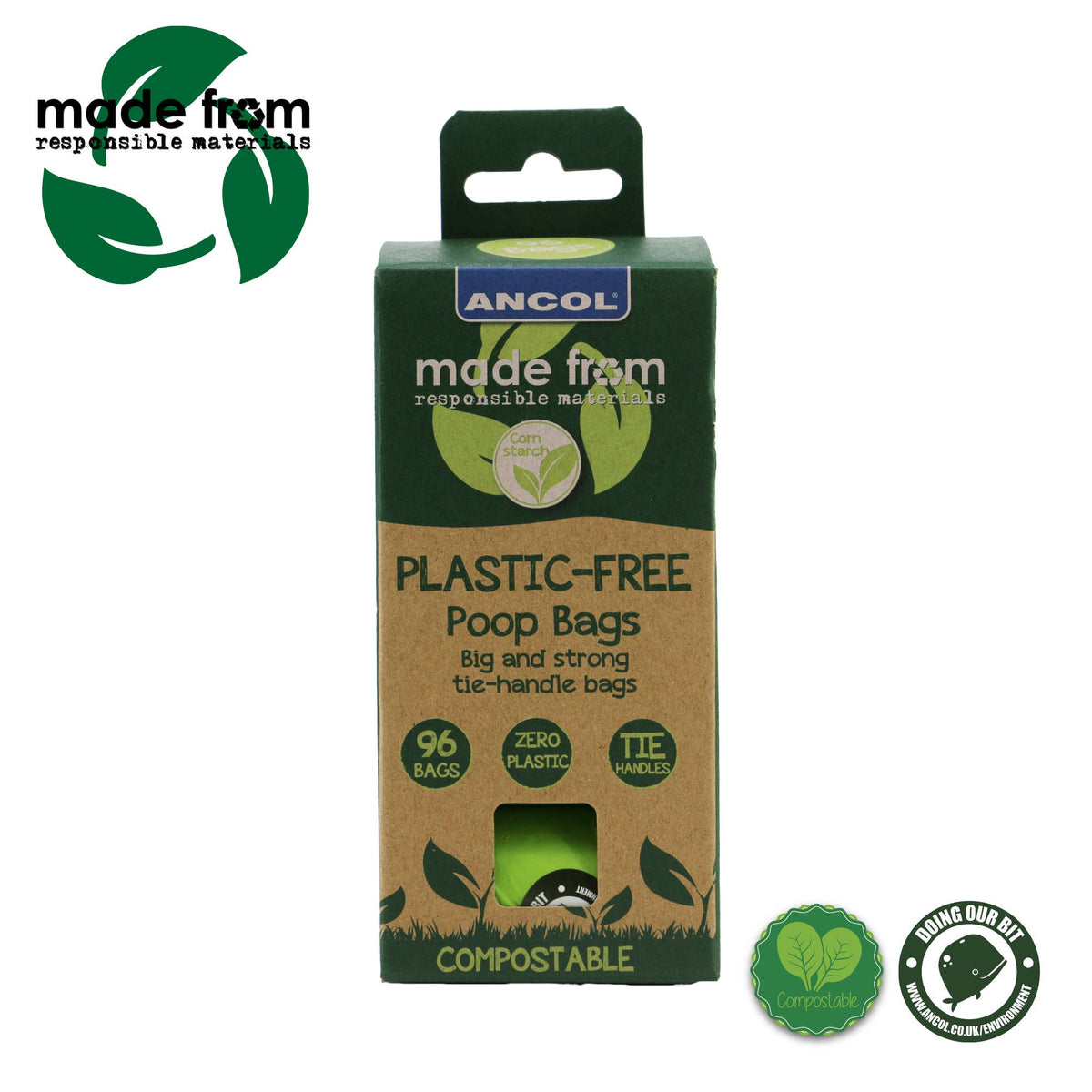 Made Plastic Free Poo Bags 4 x refill