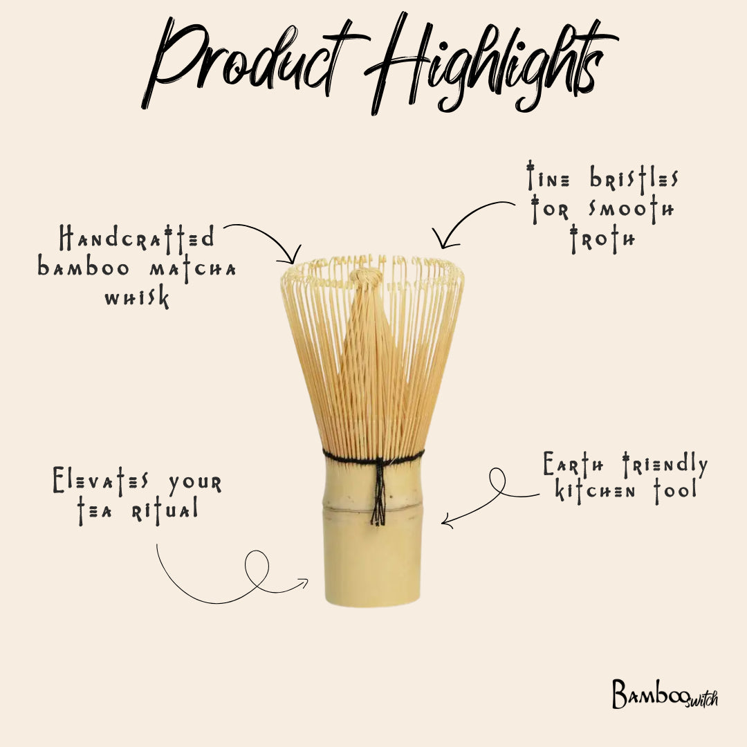 Bamboo Matcha Tea Whisk in Paper Tube