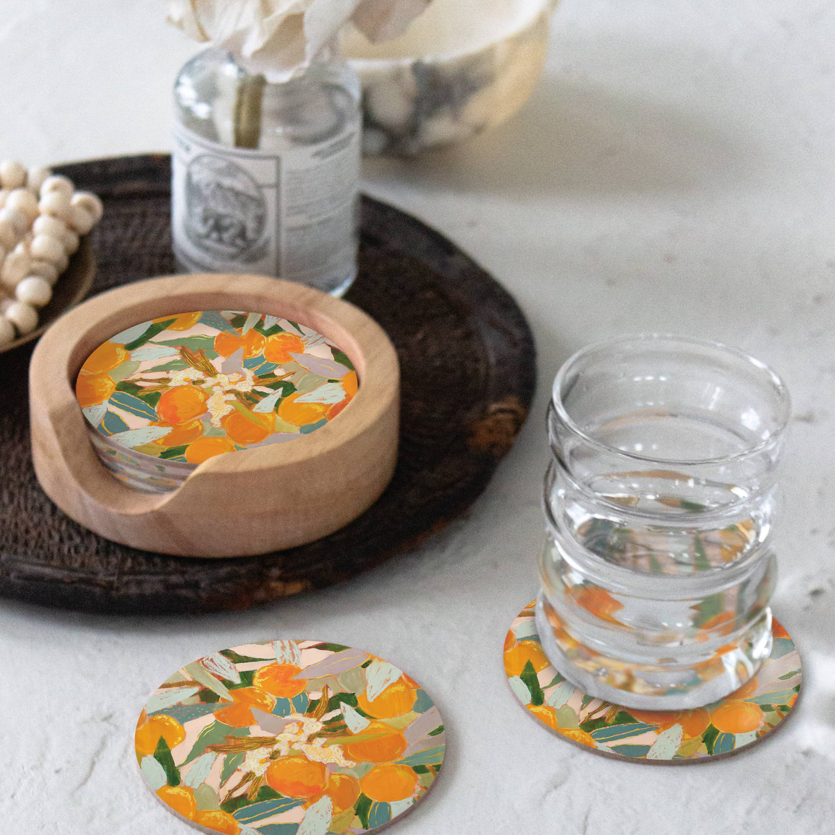 Orange Blossoms Coaster