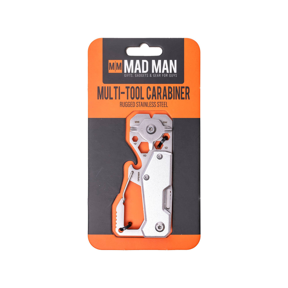 Stainless Multi-Tool Carabiner | Clip-On EDC Gear Tool