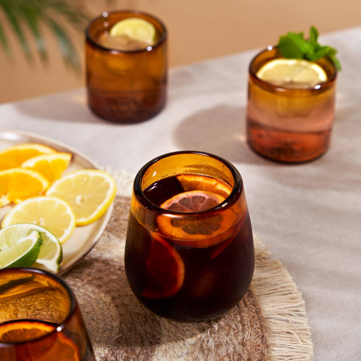 Segunda Vida El Ocaso Recycled Stemless Wine Glass Set of 2