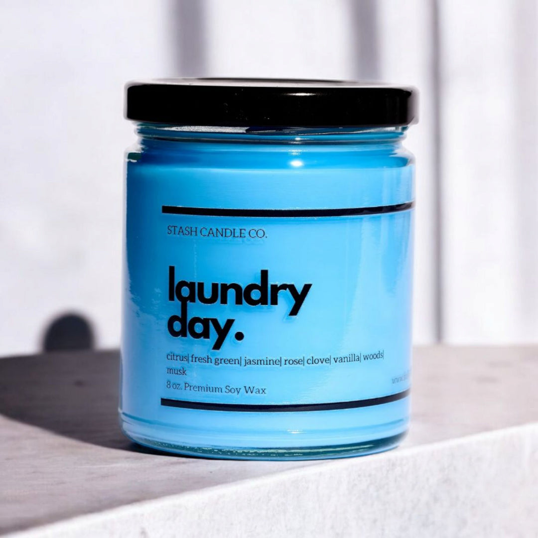 Laundry Day Candle, 8oz., Fresh Linen Scent, 40hr Burn Time