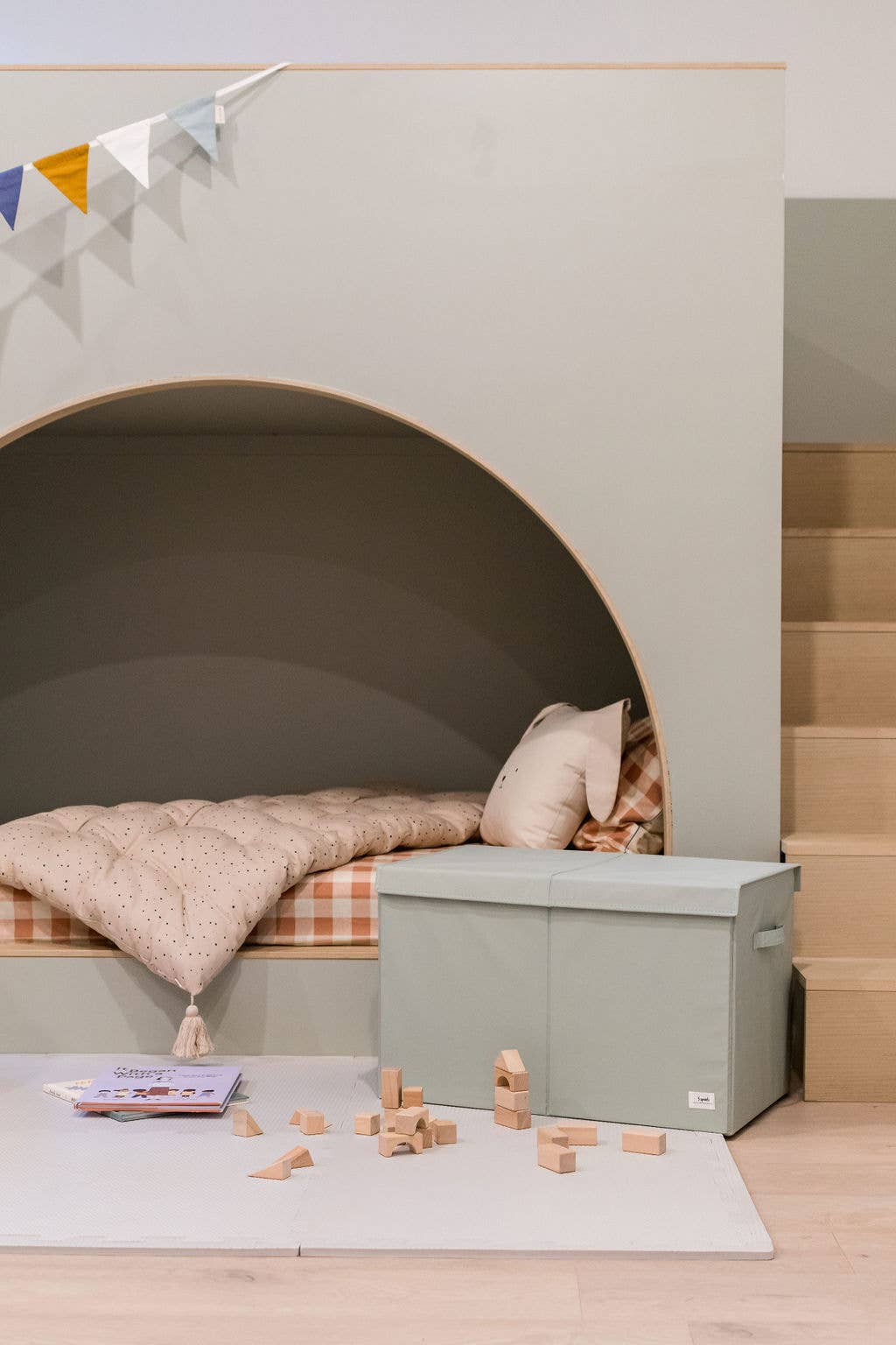 Kids Recycled Fabric Toy Chest - Solid Colors