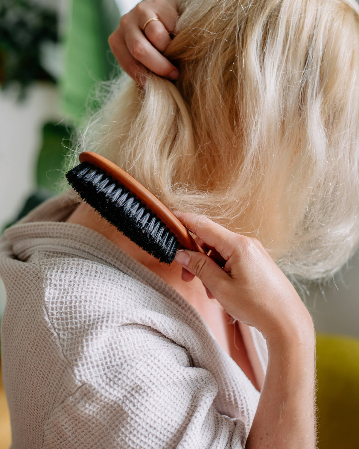Hairbrush wood pearwood made in Germany spa wellness