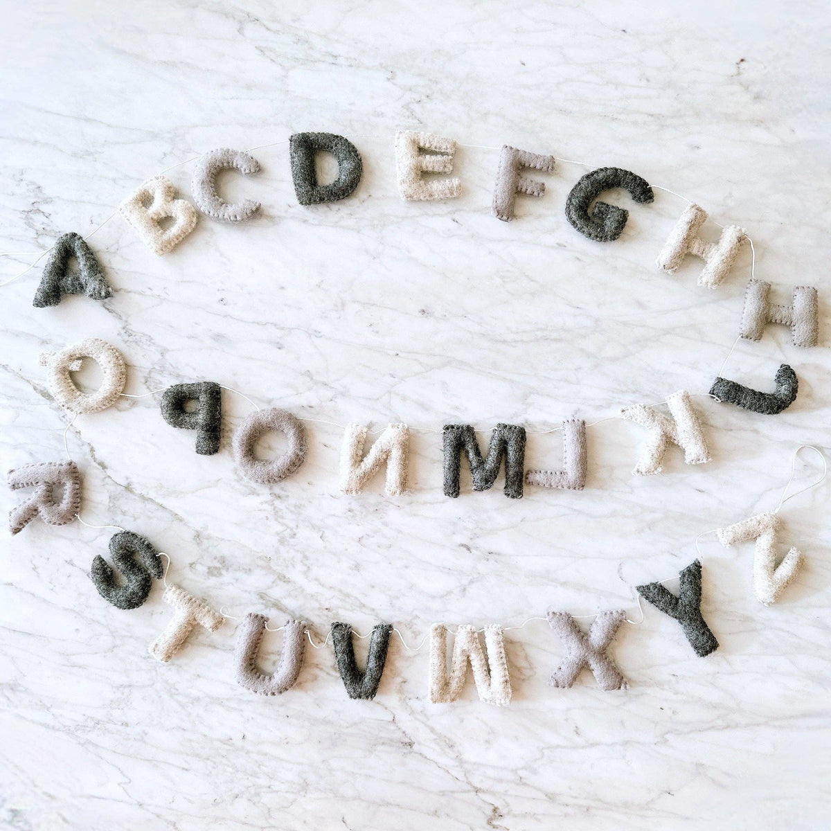 Rainbow Alphabet Banner Kids Room Garland 64"