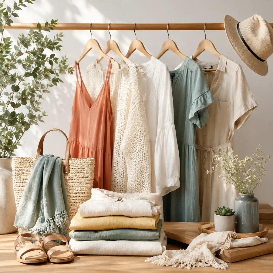 Sustainable women's clothing, slow fashions, eco-friendly shoes, handbags, and accessories from Sustainable Market