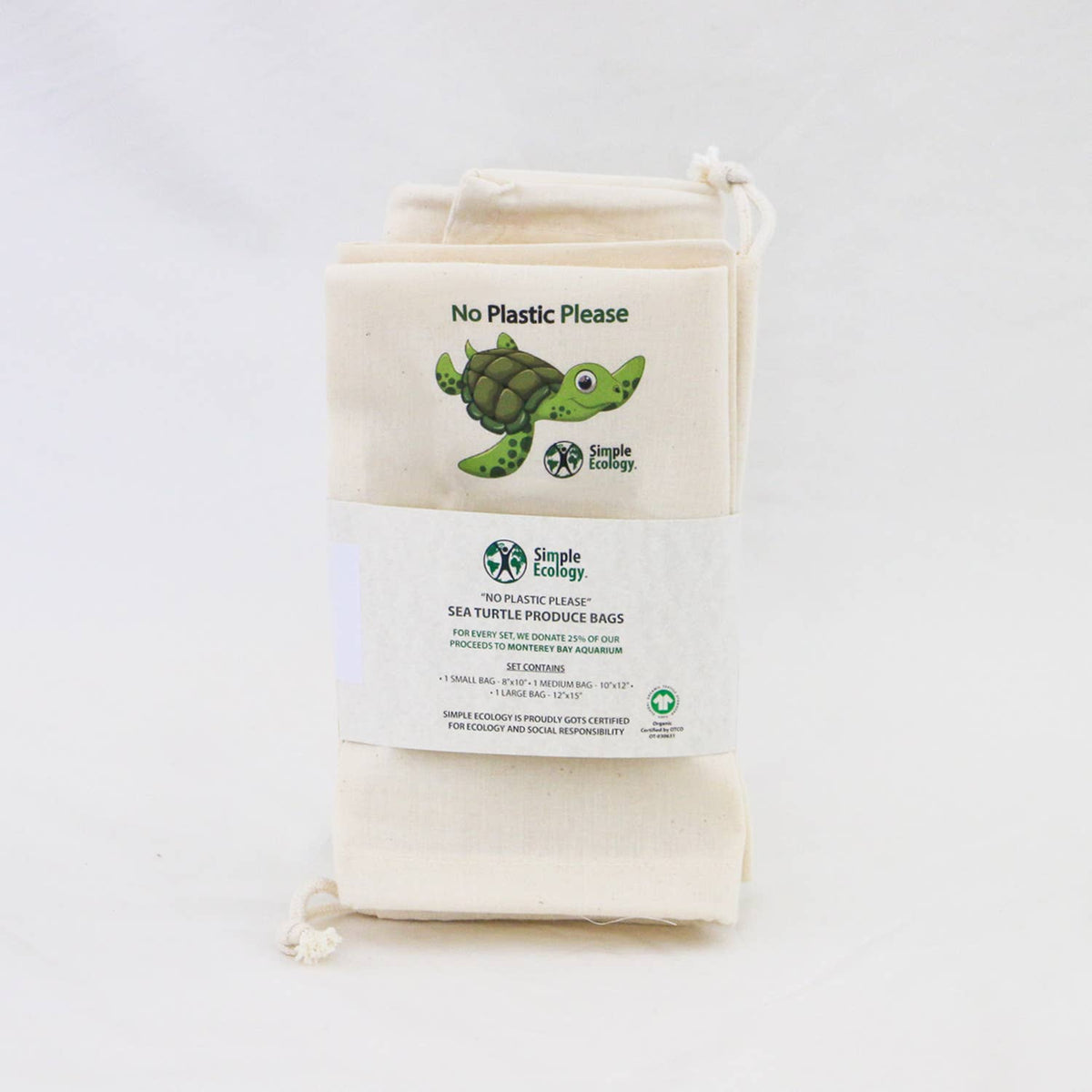 Simple Ecology - "No Plastic Please" Organic Cotton Gift Set - Simple Ecology — alternate product image, view 2