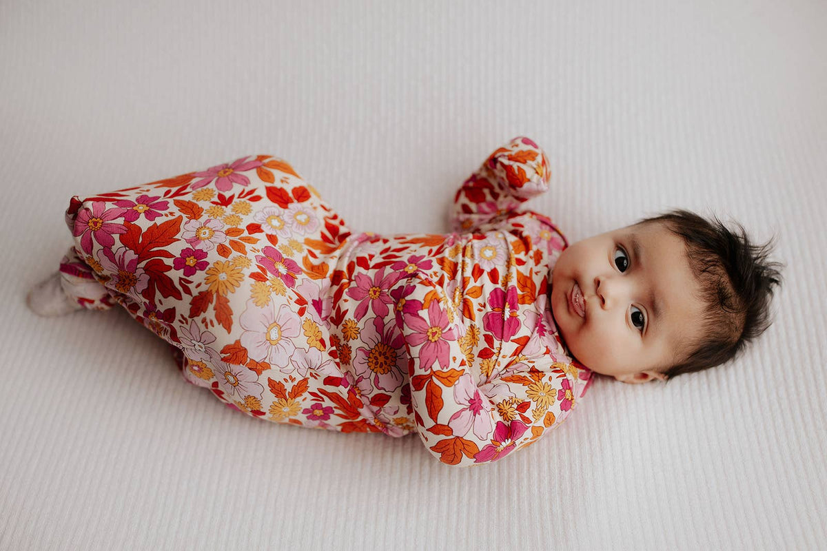 Three Little Tots - Wild Child Floral Hawaiian Knotted Gown — alternate product image, view 12