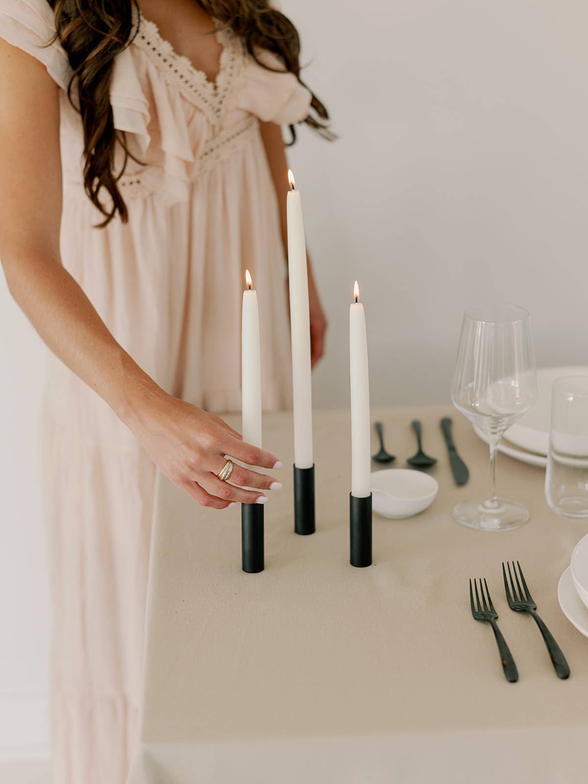 Mo&Co Home - Natural White | Dipped Beeswax Taper Candles | All Natural