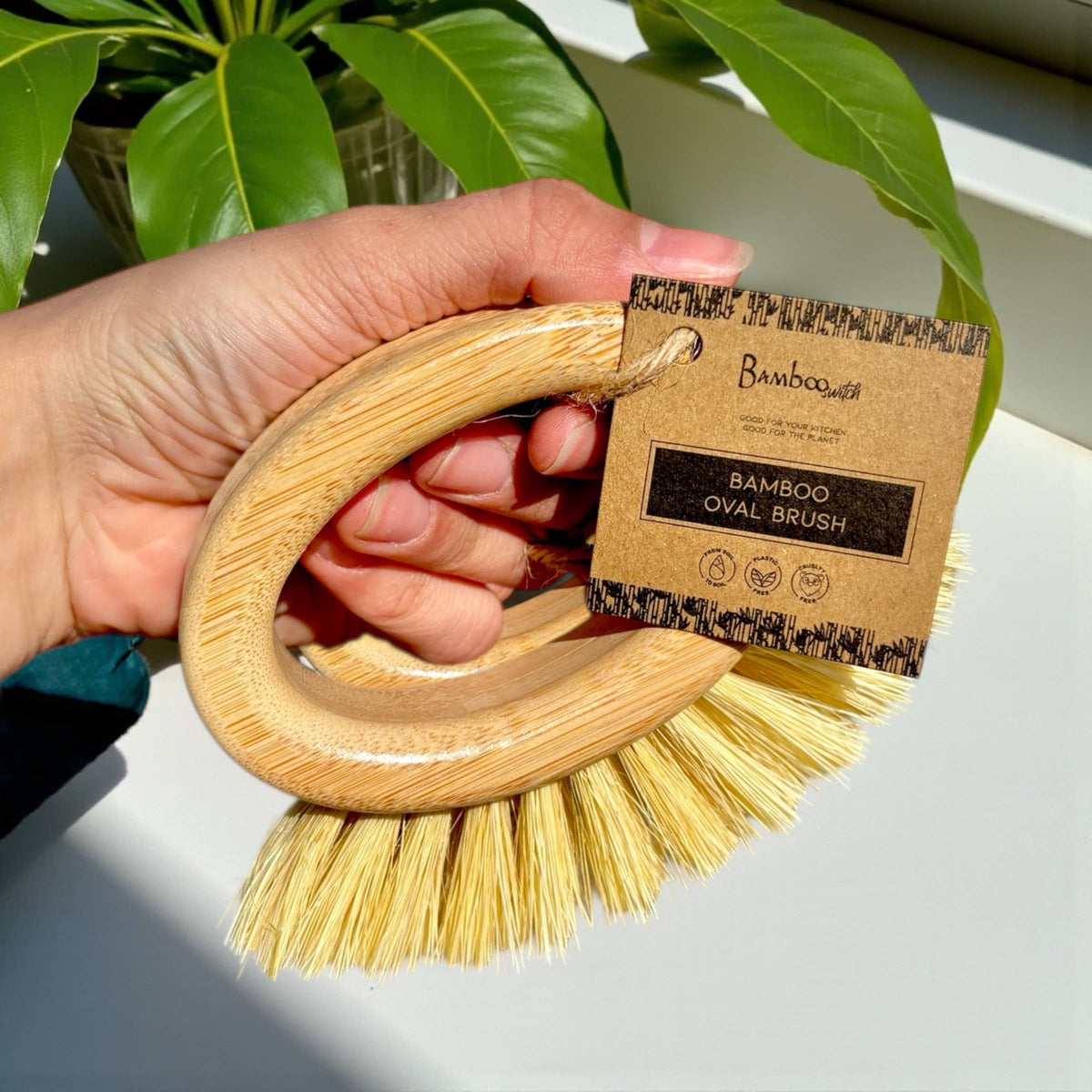 Bamboo Switch - Bamboo Oval Vegetable Cleaning Brush, Kitchen Bestseller