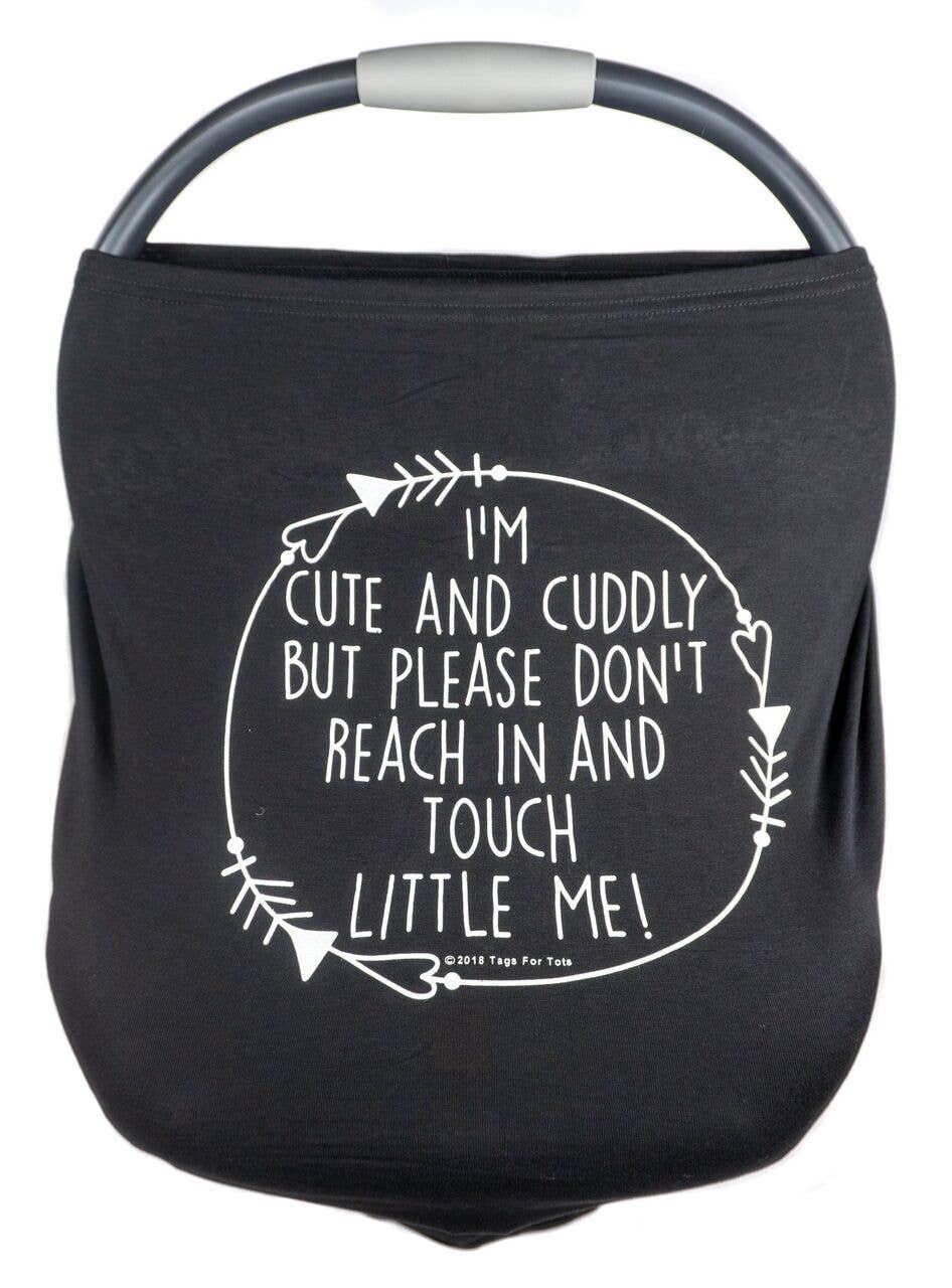 Three Little Tots - Black Car Seat Cover