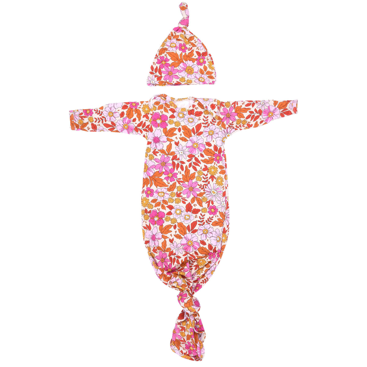 Three Little Tots - Wild Child Floral Hawaiian Knotted Gown — alternate product image, view 2