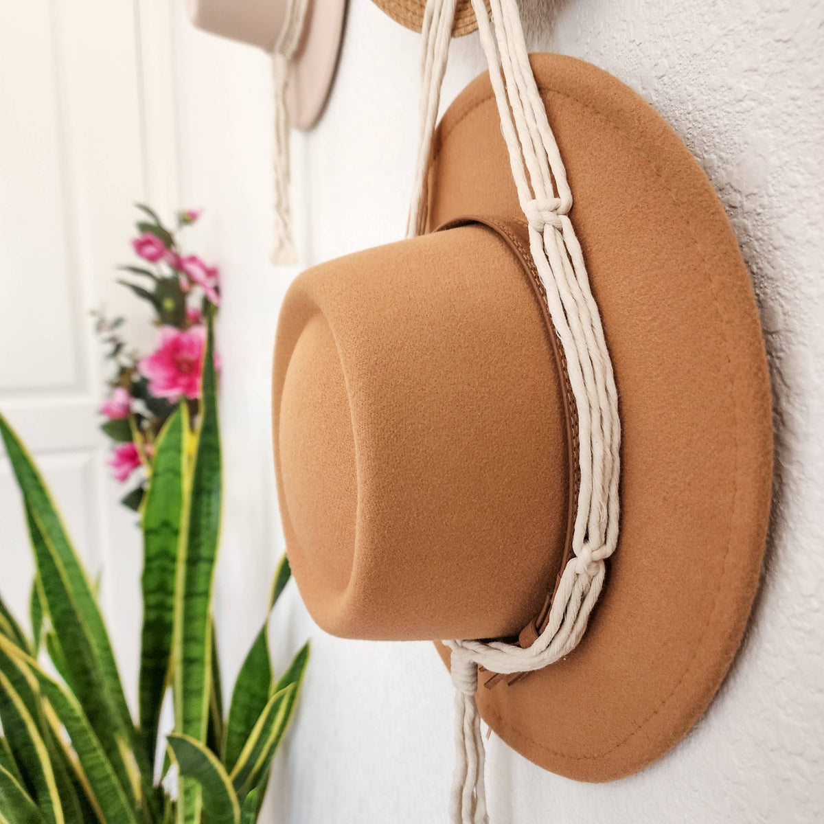 Handmade By Uruba - Macrame Hat Hanger, Wall Mounted Hat Display and Organizer — alternate product image, view 9