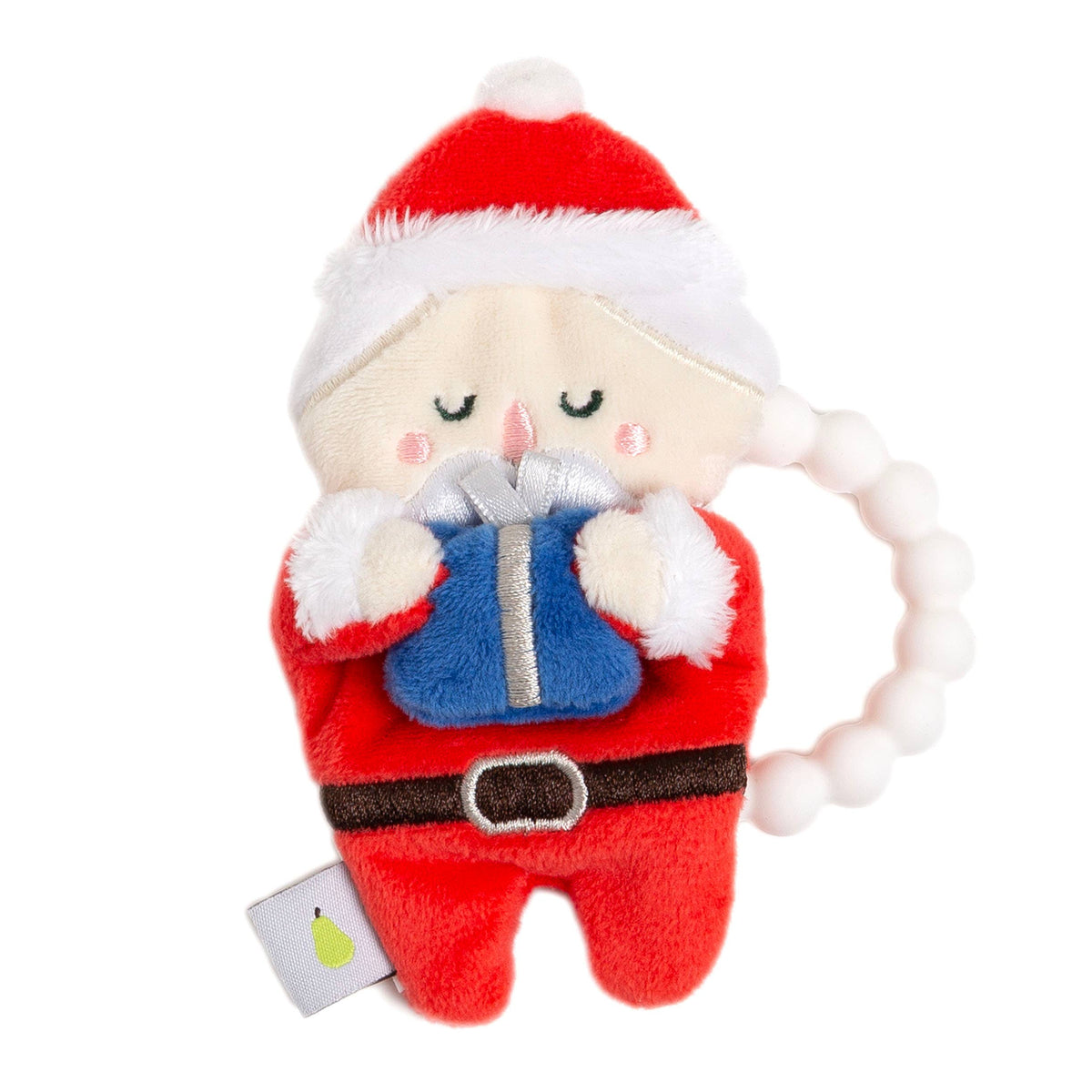 Baby Crinkle Teether Toy, Santa with Present, Christmas Toy