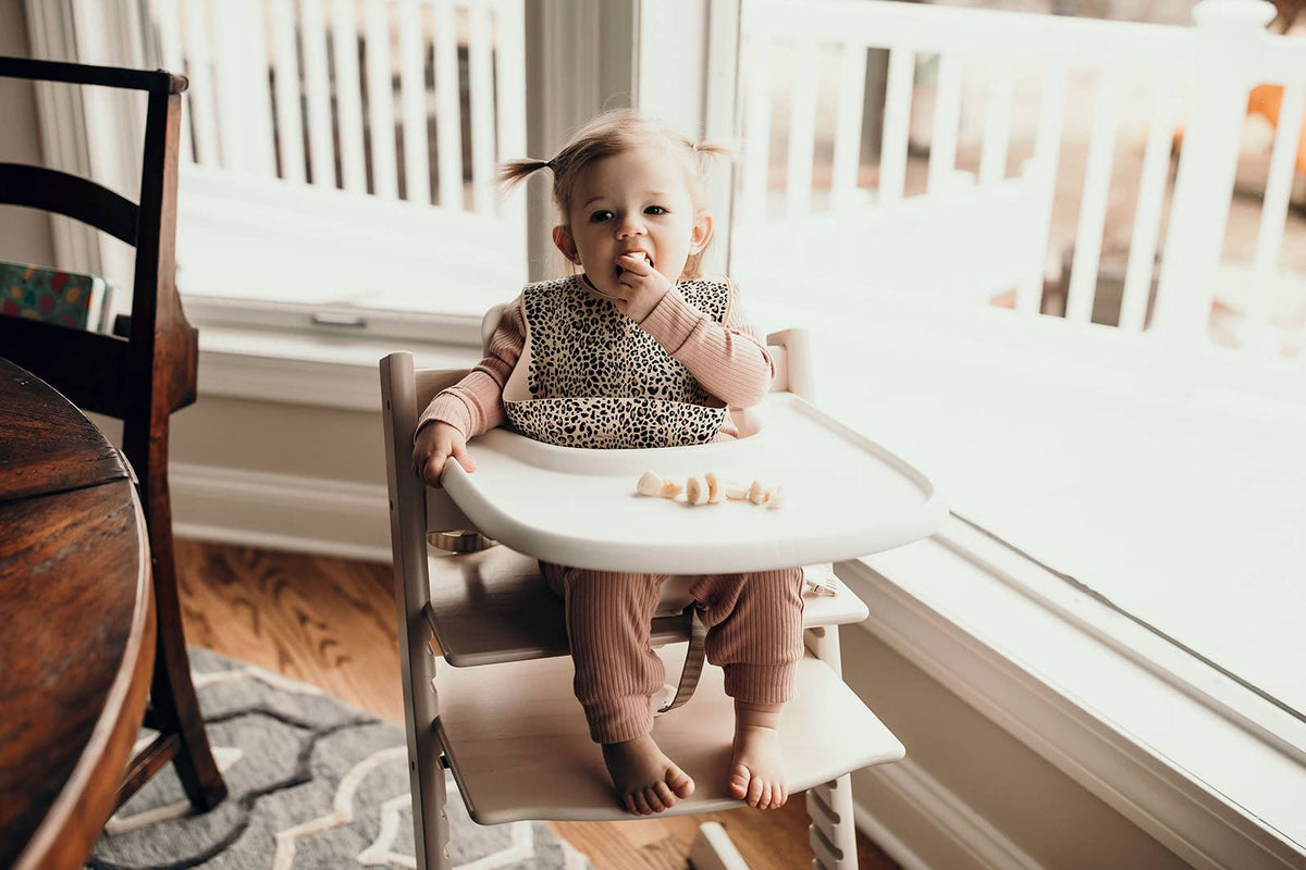 Three Little Tots - Leopard Print Silicone Bib with Crumb Catcher — alternate product image, view 7