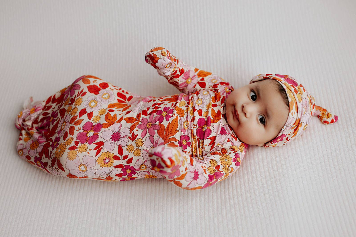 Three Little Tots - Wild Child Floral Hawaiian Knotted Gown — alternate product image, view 18