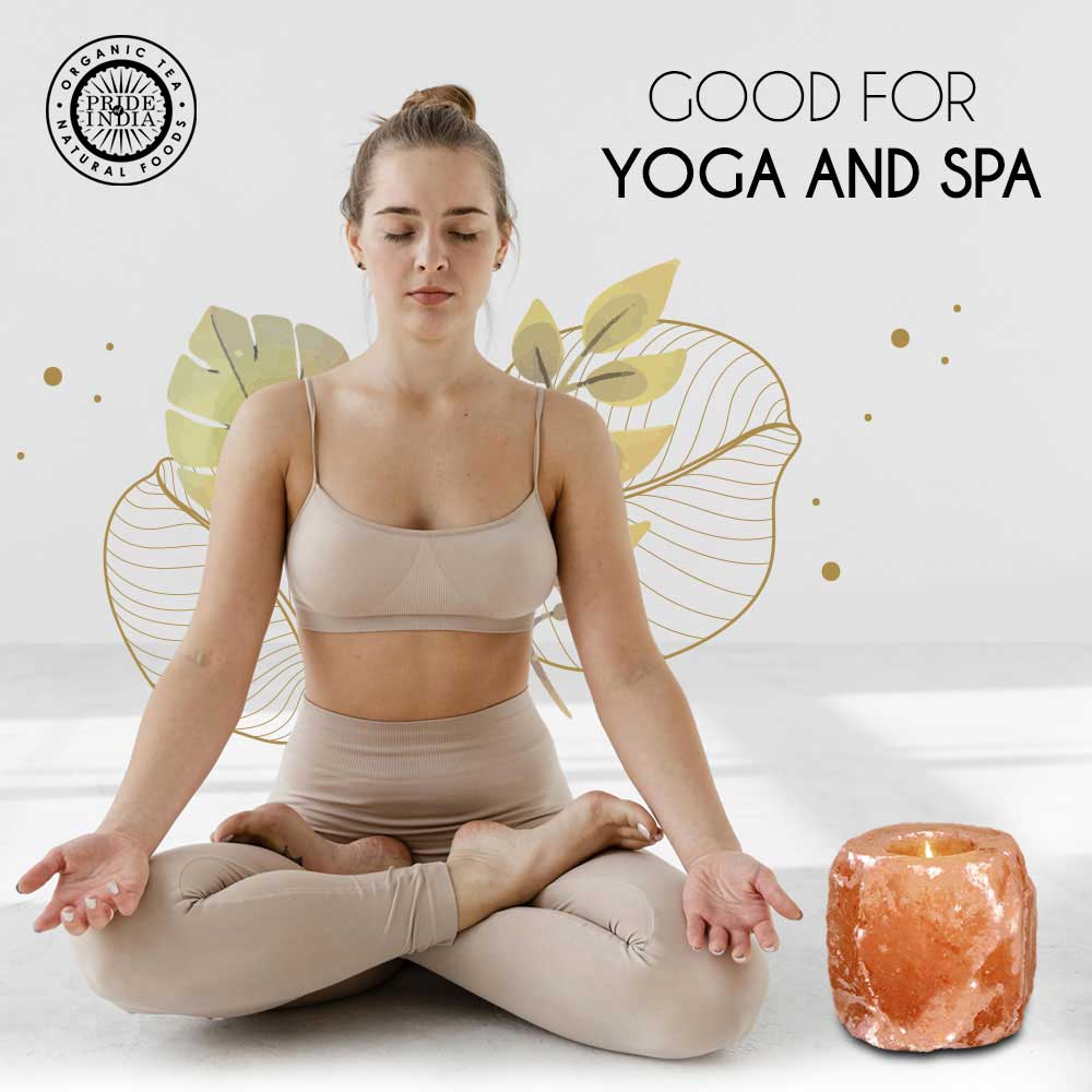 PRIDE INDIA BRANDS - Himalayan Pink Salt Tea Light Holder by Pride of India