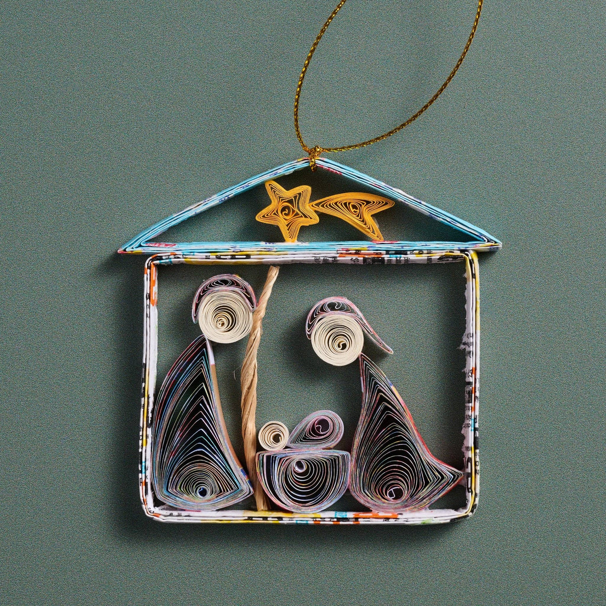 Ten Thousand Villages - Quilled Nativity Ornament