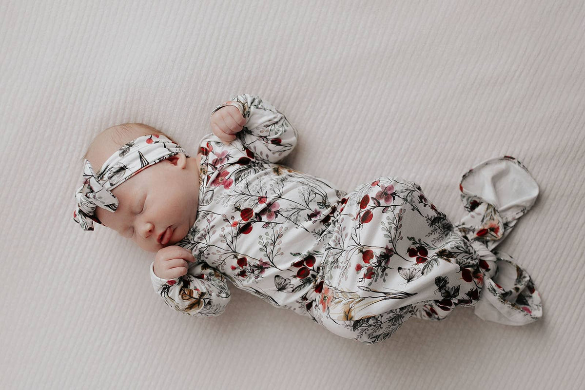 Three Little Tots - Floral Flower Knotted Gown — alternate product image, view 9
