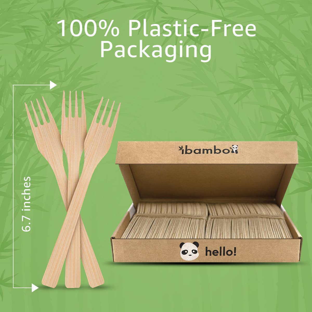 Ibambo - Ibambo Bamboo Disposable Forks Set - 600 Pack
