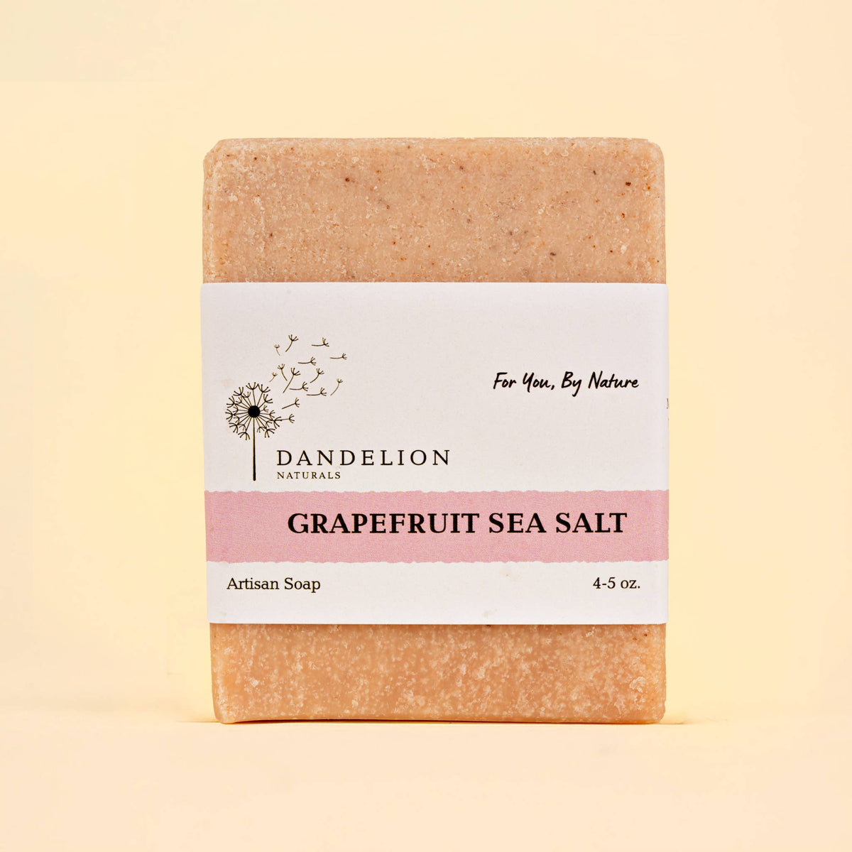 Dandelion Naturals - Jabón en barra de pomelo y sal marina | Jabón en barra de aceites esenciales