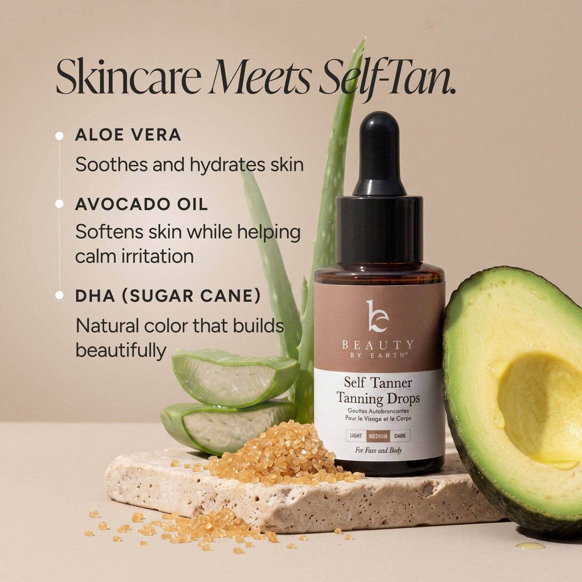 Beauty By Earth - Self Tanner Drops 1oz (3 Shades) — alternate product image, view 6