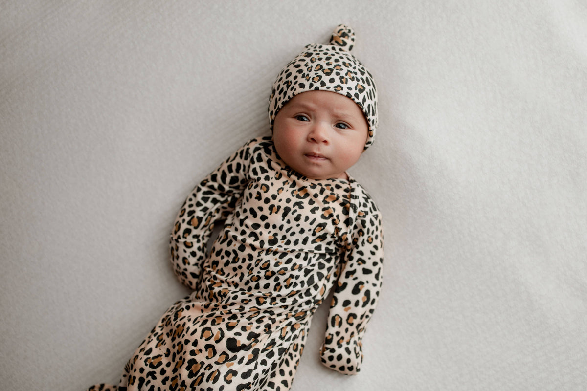 Three Little Tots - Leopard Knotted Gown — alternate product image, view 13