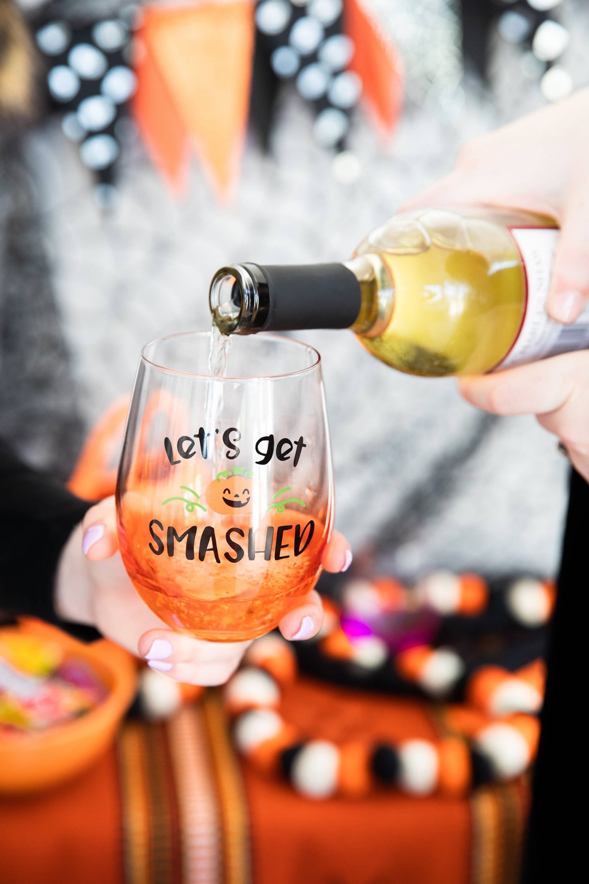 Vaso de vino sin tallo de Halloween - Vamos a emborracharnos