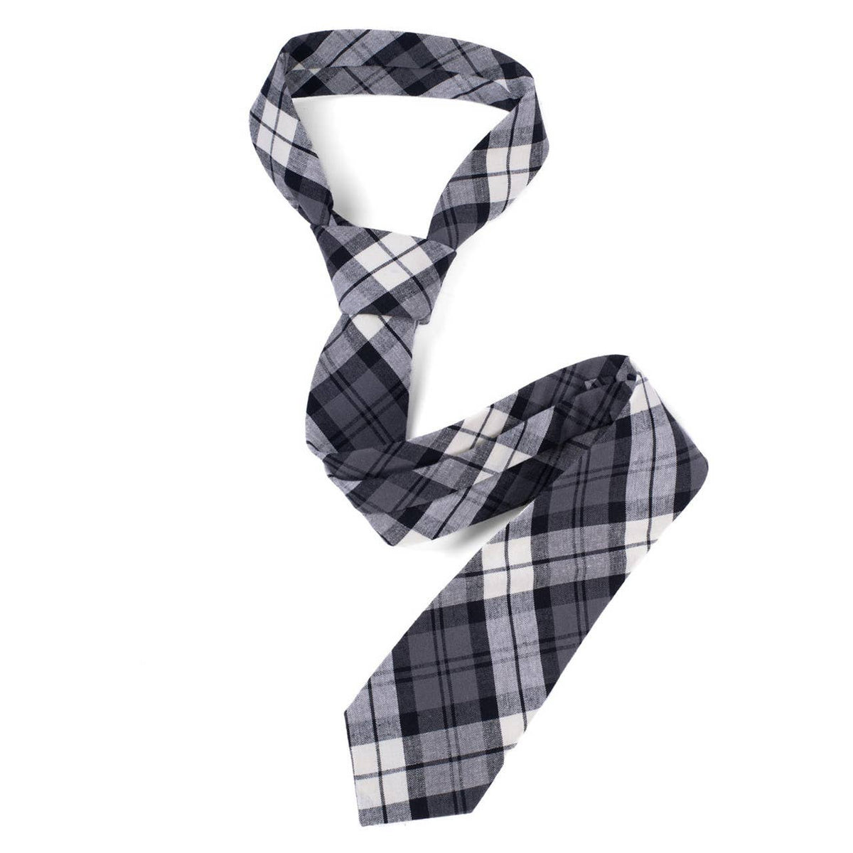 Selini New York - Men's 100% Cotton Checkered Ties 16 — alternate product image, view 3