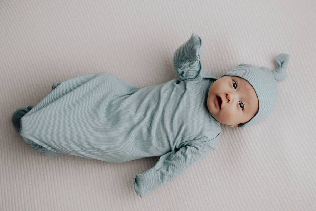 Three Little Tots - Blue Bird Knotted Gown — alternate product image, view 18