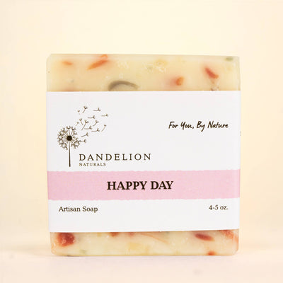 Dandelion Naturals - Jabón en barra Happy Day | Jabón en barra natural | Naranja y menta